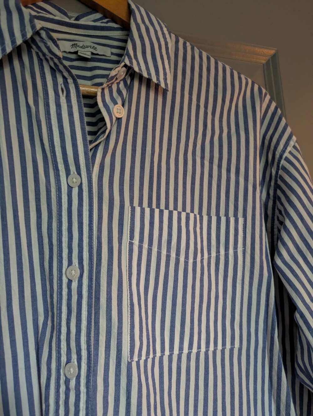 Madewell Signature Poplin Oversized Shirt - Picture 4 of 5